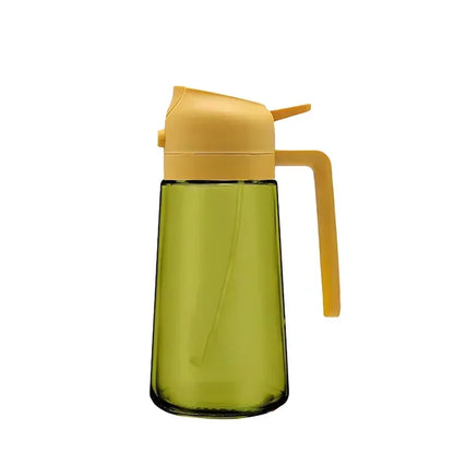 2in1 Black Glass Olive Oil Sprayer Lightproof Oil Dispenser for Cooking Salad Barbecue Kitchen Tools Refillable Spray Bottle