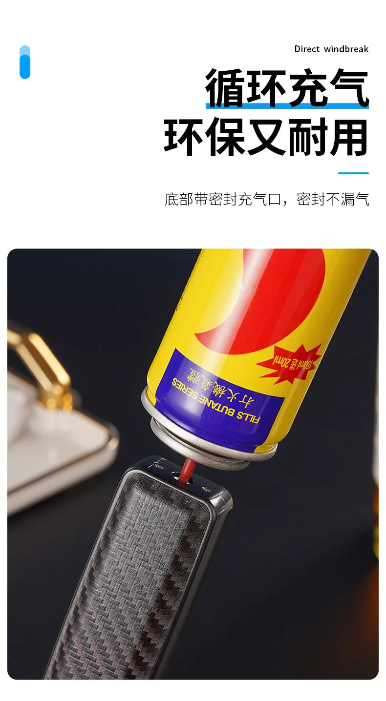 1300° High Power Welding Gun Windproof Turbine Butane Gas Lighter Safety Lock Switch Outdoor BBQ Kitchen Cigar Lighters Smoking