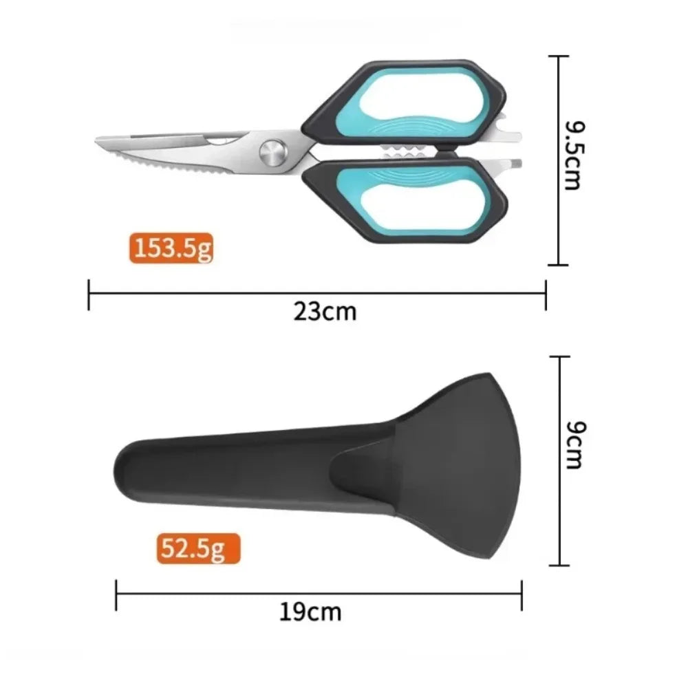 Kitchen scissors Household kitchen multi-purpose chicken killing fish scissors Sharp food grade barbecue scissors Kitchen tools