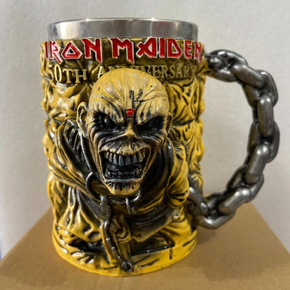 Iron Maiden 50th Band Peripheral Model Cup Iron Maiden Band 50th Anniversary 3D Mug Peripheral Gift Model Ornaments