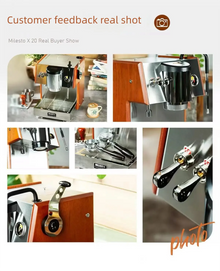 MX-20 New Aurora Copper Boiler Semi-Automatic Espresso Machine, Italian Coffee Maker for Home & Small Commercial Use with Milk F