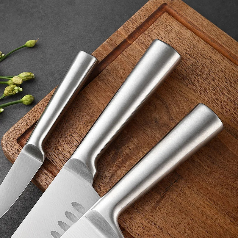 5-piece stainless steel kitchen knife set, specially designed bread knife by Thorer, suitable for kitchen accessory knives