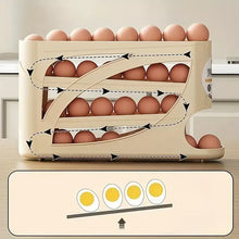 3 Tier Egg Storage Box Rolling Design Large Capacity Anti-Drop Antibacterial Organizer Rack Refrigerator Holder