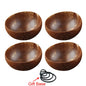 12-15cm  Natural Coconut Bowl set wooden Salad Ramen bowl Coconut Wood Spoon Set coco smoothie Kitchen tableware Coconut bowl