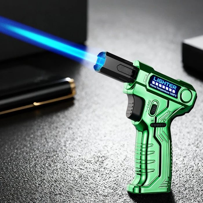 1300° High Temperature Windproof Flame Welding Gun Butane Gas Lighter Safety Lock Fire Switch Kitchen Cigar USB Electric Lighter