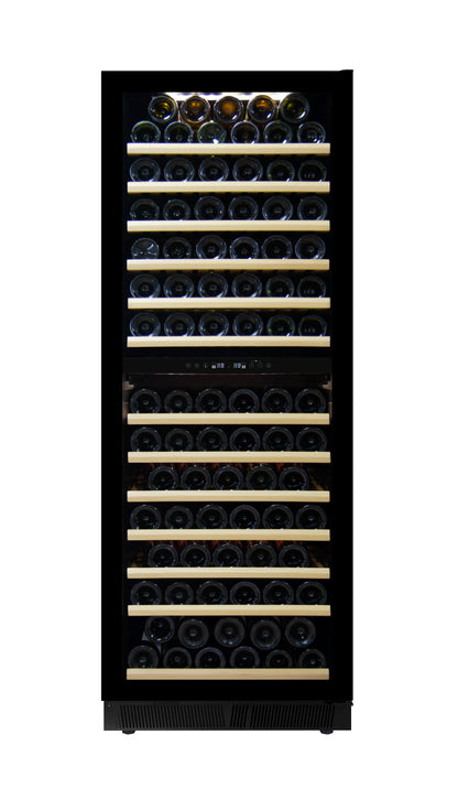 143 Bottles 375L Office Stainless Steel Black Color Built Wine Cellar Compressor Wine Cooler Wine bar Refrigerator