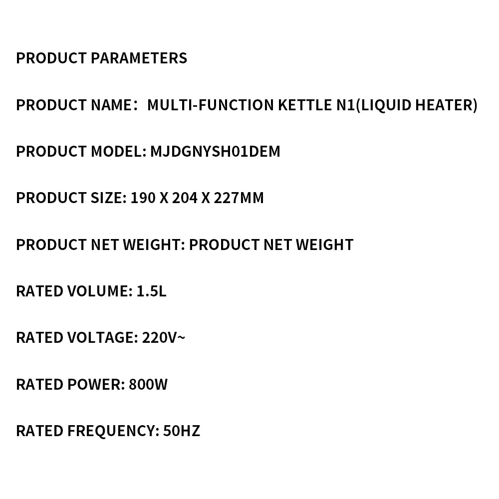 NEW MIJIA Multifunctional Health Pot Electric kettle N1 Household Appliances 800W 304 Stainless Steel Heat Preservation -CN