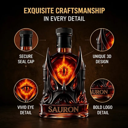Fantasy Eye Whiskey Decanter Bottle – Gothic Style Glass Liquor Decanter for Bourbon Scotch, Unique Collectible Barware Gift