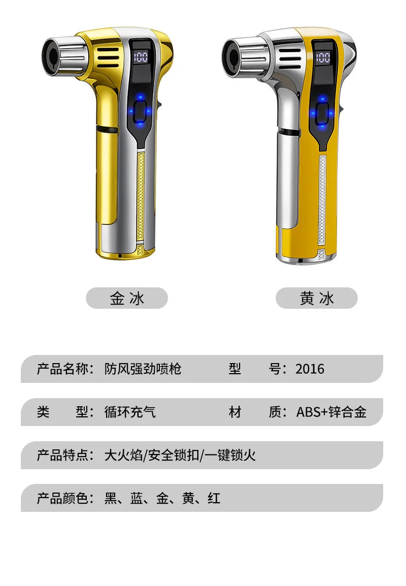 Outdoor Camping BBQ Electronic Lighter Point Moxibustion Special High Temperature Strong Continuation Kitchen Jet Gun
