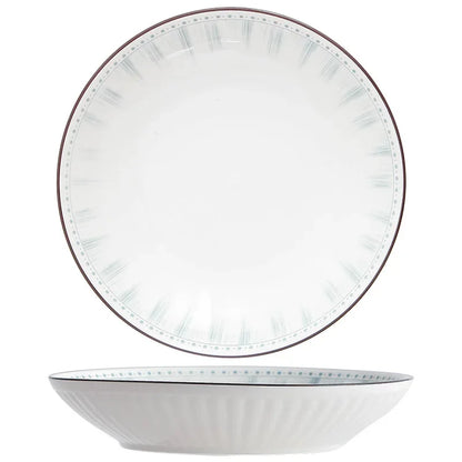 Simple Ceramic Bowl, Combination, Underglaze Color,  Tableware