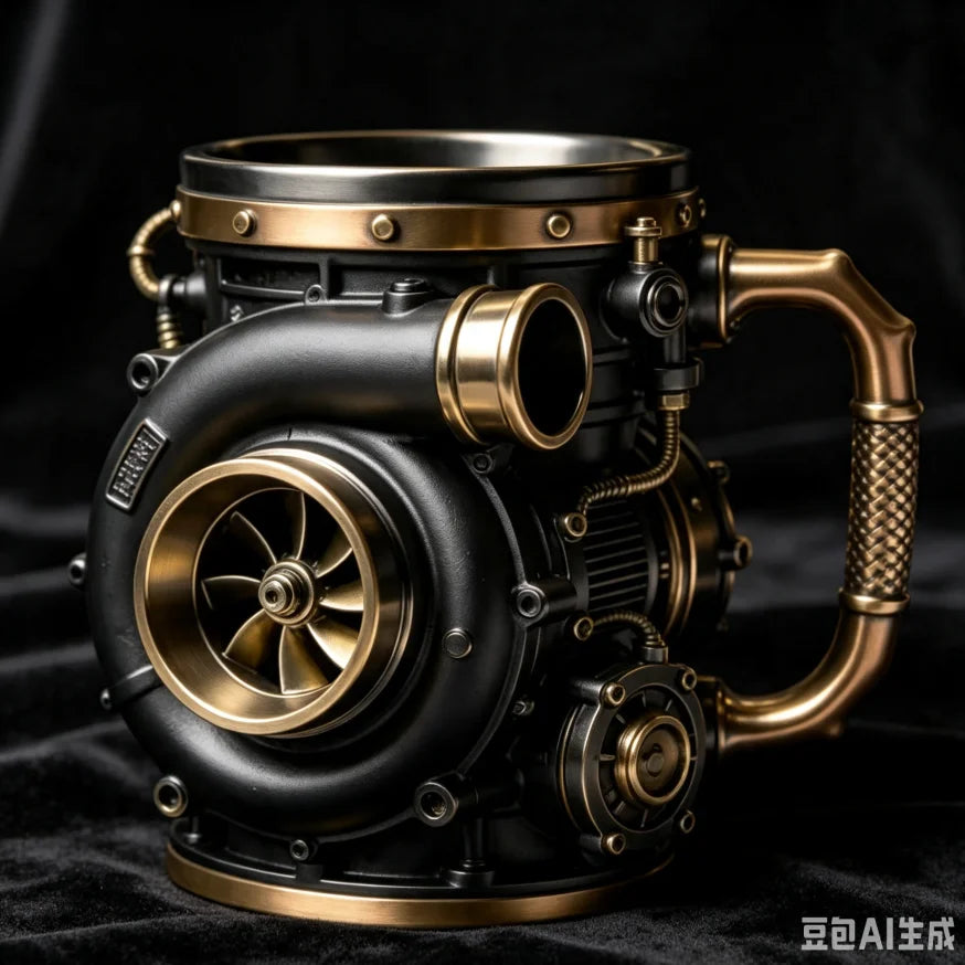 Unique 3D Car Turbo Engine Shaped Beer Mug Retro Mechanical Gear Resin Coffee Cup Creative Desktop Decor Drink Tumbler Gift