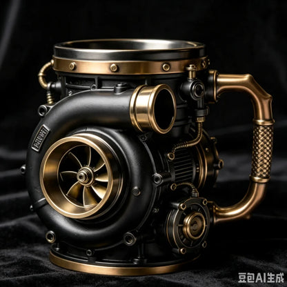 Unique 3D Car Turbo Engine Shaped Beer Mug Retro Mechanical Gear Resin Coffee Cup Creative Desktop Decor Drink Tumbler Gift