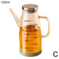 600/800/1000ml Oil Bottle Kitchen Glass Oil Pot Large Capacity Leak-Proof Pour Soy Vinegar Tank Oil Dispenser Kitchen Tools