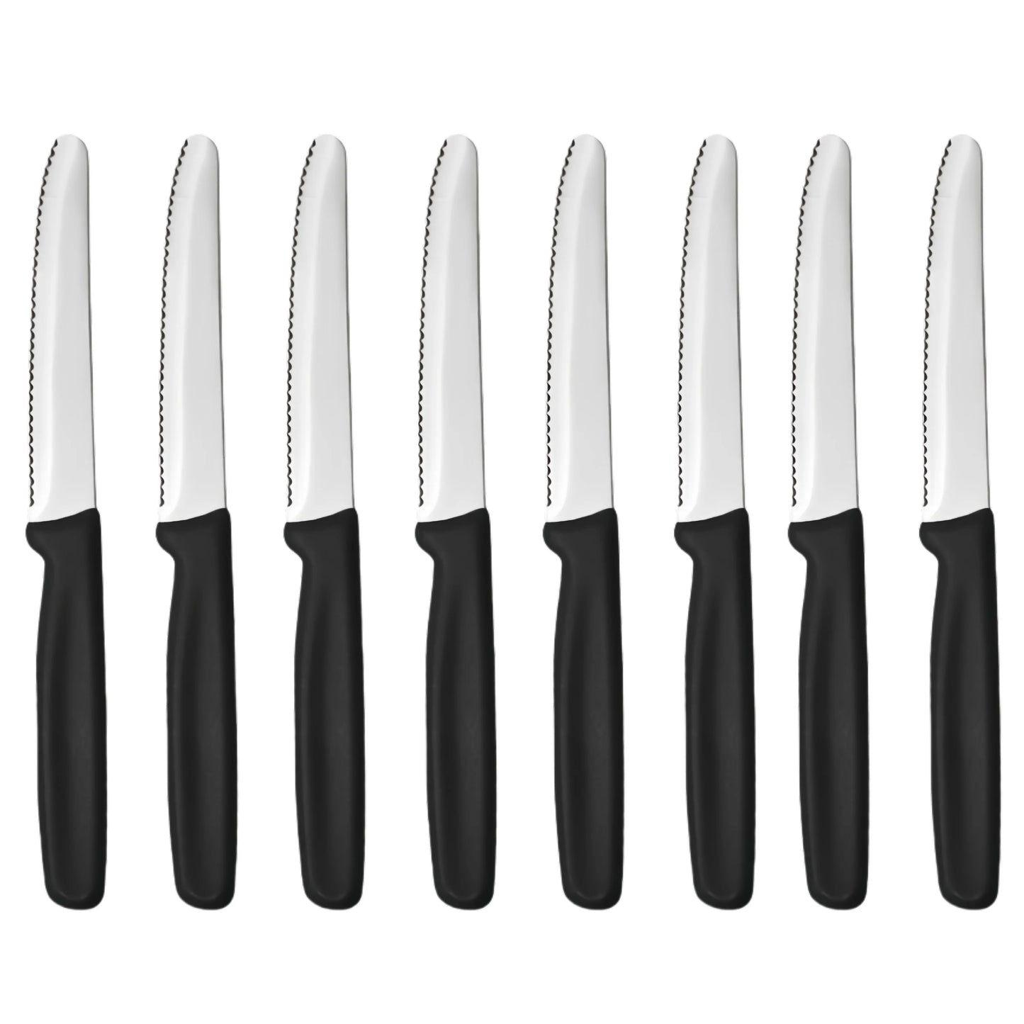 Steak Knives Set of 4/6/8 Stainless Steel Serrated Round Tip Fruit And Vegetable Paring Baking Toast Serrated Bread Knives