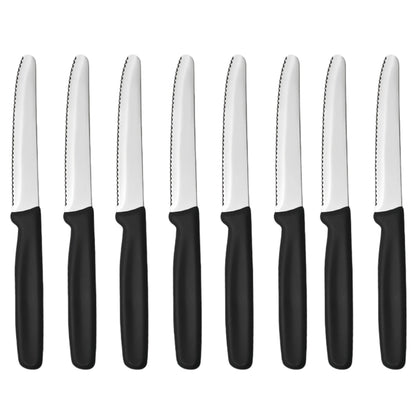 Steak Knives Set of 4/6/8 Stainless Steel Serrated Round Tip Fruit And Vegetable Paring Baking Toast Serrated Bread Knives
