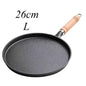 26cm Cast Iron Frying Pan, Uncoated Non-stick Crepe Maker Steak Pot for Gas Induction Cooker Kitchen
