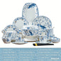 Blue And White Porcelain Tableware Set 18/28/56/30pcs Ceramics Dish Sets Full Set Luxury China Dinnerware Set For 4/6/10 Persons