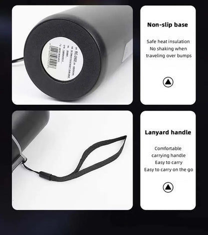Electric Kettle 12V24V Portable Car Heating Cup 500ml Travel Heating Touch Screen Intelligent Adjustable Temperature Thermal Cup