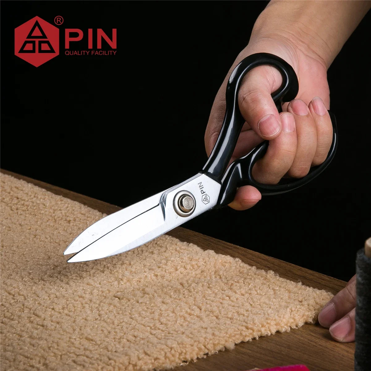 Professional Tailor Scissors, Ultra Thick High Carbon Steel Blades for Heavy Duty Fabric & Leather Cutting, Sewing Craft Tool