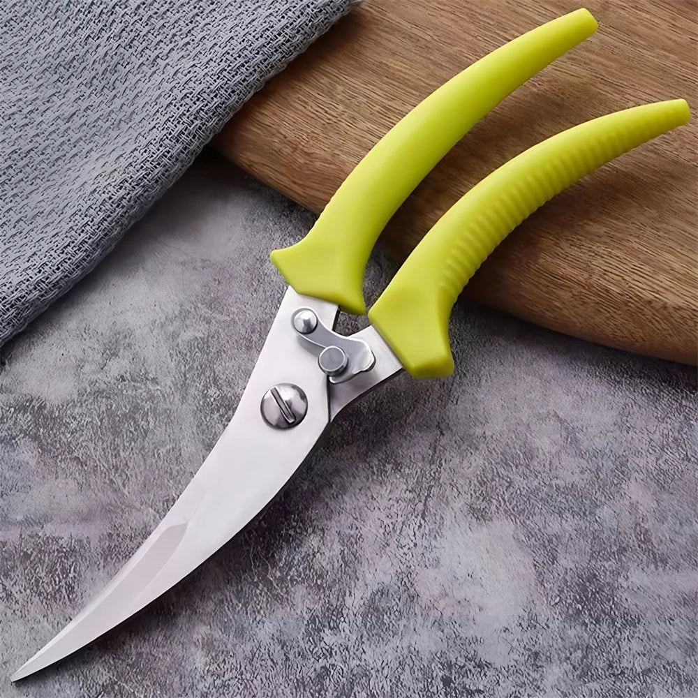1PC，Multi-Functional Kitchen Scissors Chicken Bone Scissors Non-Slip Handle Chicken Wings Fish BBQ Scissors Kitchen Stuff