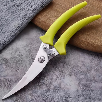 1PC，Multi-Functional Kitchen Scissors Chicken Bone Scissors Non-Slip Handle Chicken Wings Fish BBQ Scissors Kitchen Stuff