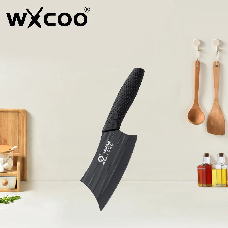 WXCOO Santoku Butcher Carving Knife Japanese Kitchen Knives High Carbon Steel Knife Set Fruit Bread Meat Cleaver Boning Knife