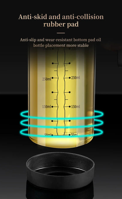 Oil bottle glass Oil pot leakproof Tank Kitchen soy sauce Bottles Vinegar Pots Seasoning Tool Set Of Household Flip Lid