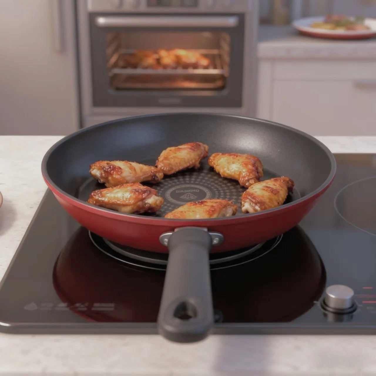 Pan non-stick pan universal induction cooker gas stove suitable for household fried eggs steak pancake pan small wok frying pan.