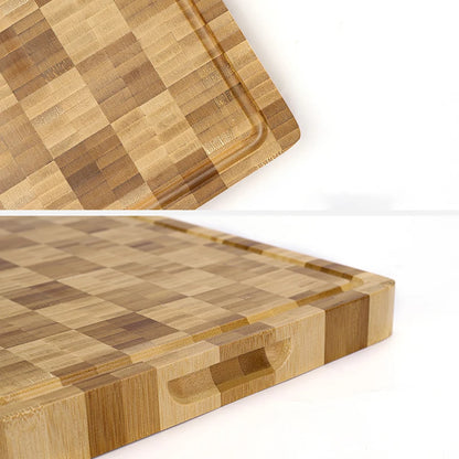 Large Bamboo Cutting Board Kitchen Chopping Block Butcher Board for Meat Fruit Vegetables Thick Chopping Board With Juice Groove