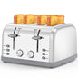 Toaster 4 Slice Retro Stainless SteelBest Prime 4 Slice Toaster Wide Solt with 7 Shade Settings Perfect for Waffles Bagels and