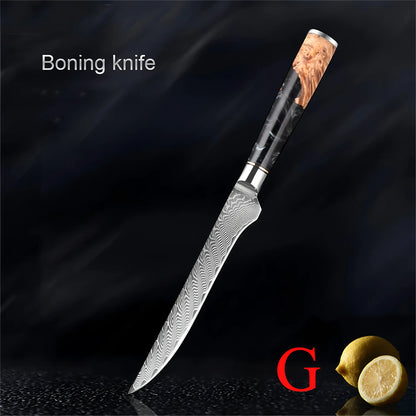 1PC,Japanese 67 Layer Damascus Steel Kitchen Knives Meat Utility Knife Kitchen Cleaver knife Cooking knife Home Kitchen stuff