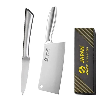 WXCOO All Steel Kitchen Knife Set Bread Cutting Professional 7inch Santoku Meat Cleaver Boning Knife Kitchen Accessories