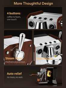 ITOP CMLC05 Coffee Machine 58mm Brew Head 1850W NTC Temp Control 9‑12Bar Optimal Pressure 4 Customizable Parameters 2L Tank