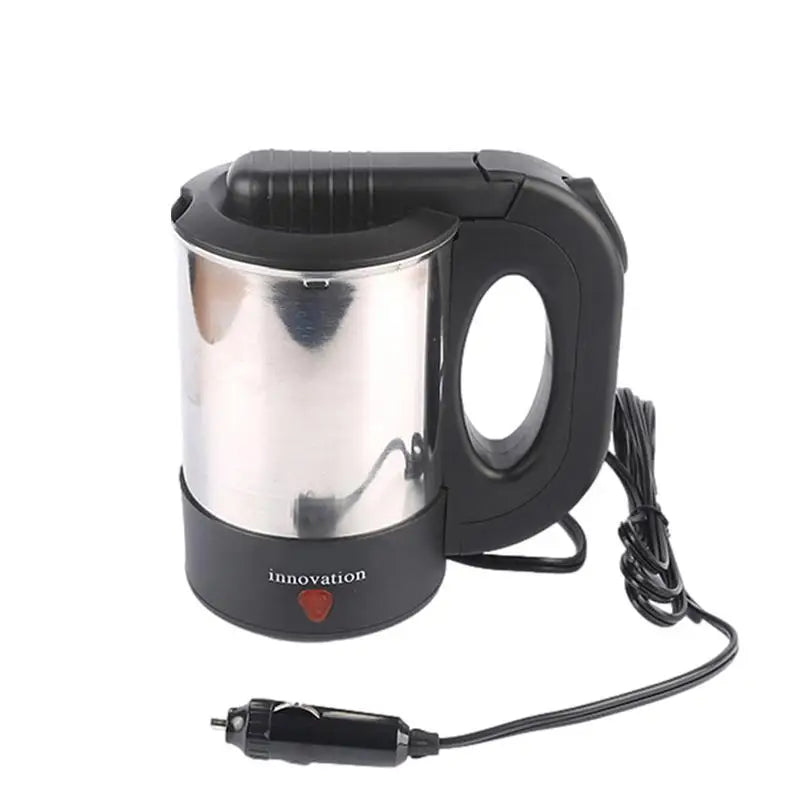 Car Water Boiler 500ml 12V/24V Electric Kettle For Truck Truck Stainless Steel Car Coffee Mug Heated Water Cup Pot Bottle