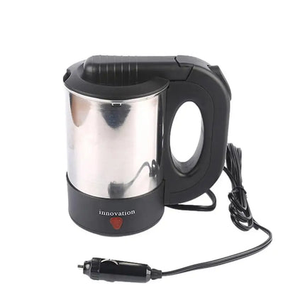 Car Water Boiler 500ml 12V/24V Electric Kettle For Truck Truck Stainless Steel Car Coffee Mug Heated Water Cup Pot Bottle