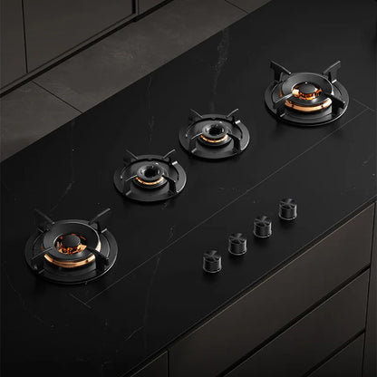 Hidden Built-in 4-Burner Gas Stove, Home Kitchen Range, Seamless Countertop Installation, Gas Cooktop for Residential Use
