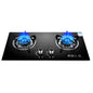 Two-burner Gas Stove Desktop Fierce Fire Kitchen Gas Stove Dual Stove Embedded Nature Gas/LPG Timing Stove Dual-Use Gas Cooker