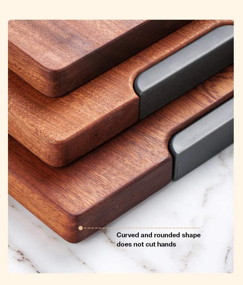 Ebony chopping board solid wood square plate multi-functional double-sided cutting board kitchen whole wood cutting board