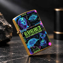 Cyber Style Kvrma Themed Lightweight Lighter, Trendy Print Of Statue Brain Hourglass, Portable Accessory For Daily Outdoor Multi Scenarios, Cool Unique Practical Item For Everyday Use And Festival Gift Giving A Humorous And I