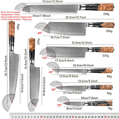 1PC,Japanese 67 Layer Damascus Steel Kitchen Knives Meat Utility Knife Kitchen Cleaver knife Cooking knife Home Kitchen stuff