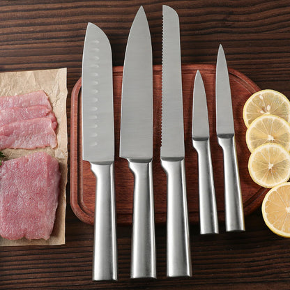 5 piece knife set, Seiko hollow handle stainless steel kitchen Chef's knife, home ladies' chopping/carving/slicing/paring knife