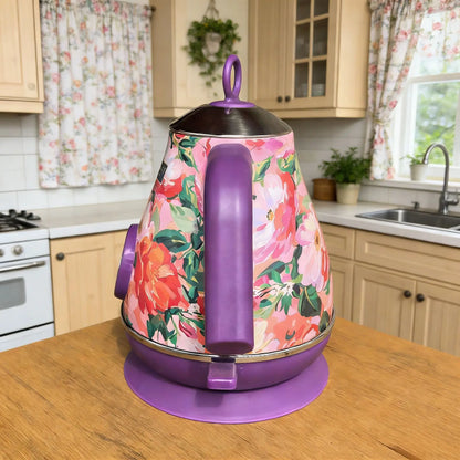 1.7L Retro Electric Kettle 1850W Home Boiling Kettle With Temperature Display Automatic Power Off 304 Stainless Steel Teapot