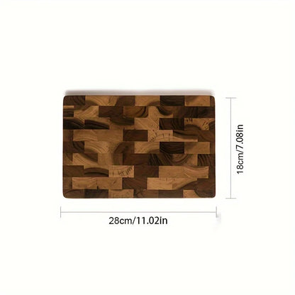 1pc Large Wood Board - Heavy-Duty Wood Grain Chopping Board, Large Leaf Camellia Tree Wood  for Meat, Cheese, Vegetables, Bread