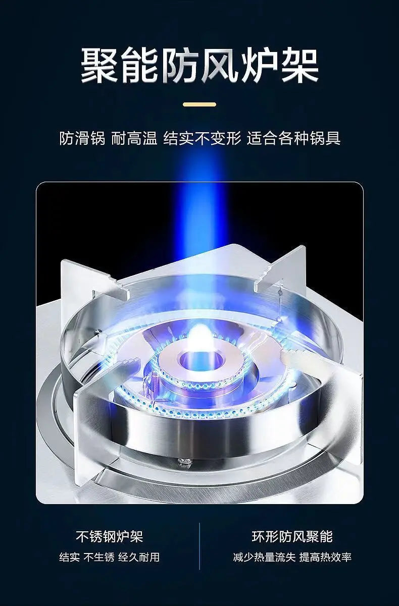 Gas gas stove pure copper direct injection fire double stove natural liquefied gas timing embedded desktop stove new