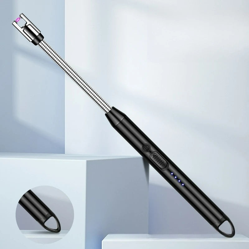Home Kitchen Gas Stove Candles Outdoor BBQ Igniter, Rechargeable USB Windproof Lighter Smoking Accessories, Lighters Smoking