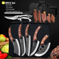 WXCOO Forged Butcher Bone Cutter Kitchen Knife Stainless Steel with Sheath 1~8pcs Chef Fruit Knives Scissor BBQ Cooking Boning
