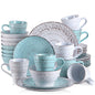 vancasso 16/32 Ceremic Plates Dinner Set Stoneware Tableware Set with 4PCS Dinner Plate/Dessert Plate/Bowl/Mug for 4 Person