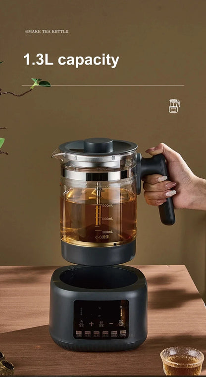 1.3L Electric Kettle With Filter Smart Health Pot Office Temperature Control Glass Flower Teapot Home Tea Maker Auto Thermos
