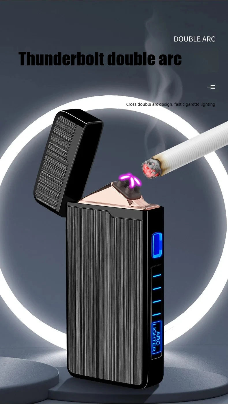 Plasma Dual ARC Touch Sensitive Lighter USB Rechargeable Windproof Flameless Lighter Gift for Men