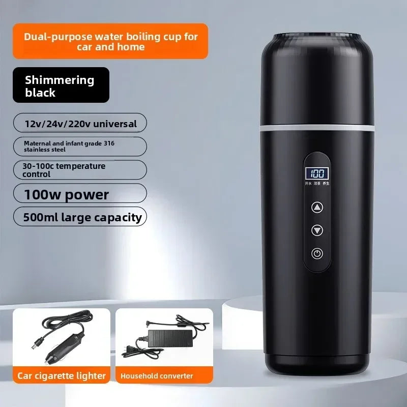 Durable Car Boiling Cup  12v24v Universal Usb Thermal Insulation Integrated Size Truck Heating Boiling Cup